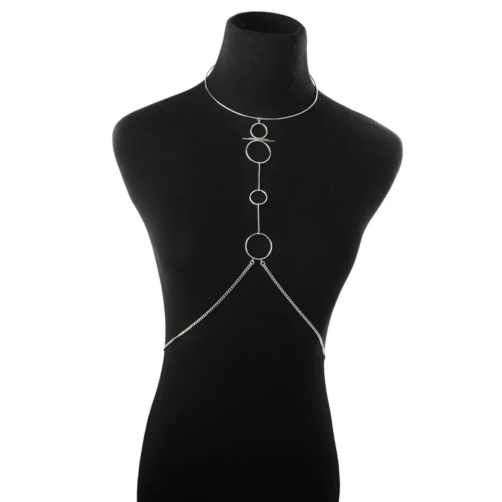 Cross Chain Necklace Jewelry Sexy Fashion Night Circle Trend Women's Neck Chain Sexy Body Chain Wholesale