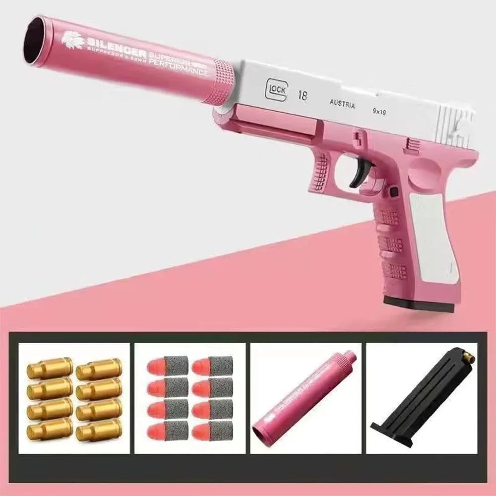 Toy Gun For Kids Shell Ejection Soft Bullet Gun